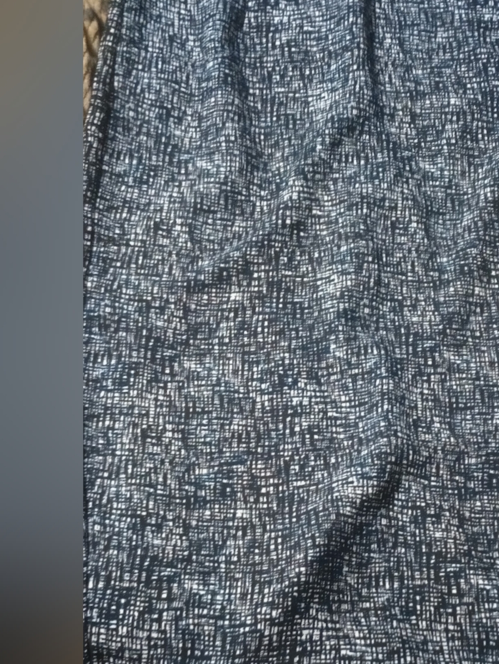 Abstract Black and White Crosshatch Skirt